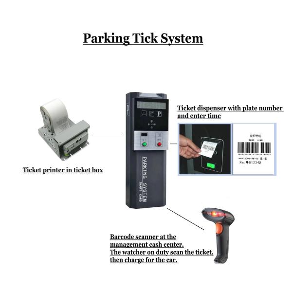 High Security Parking Ticket Machine , Automatic Car Parking Barrier System