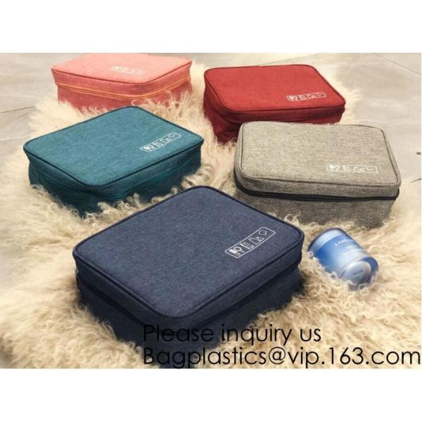 Custom Private Logo Travel Accessories Laundry Pouch 4pcs Packing Cubes Set Compression Travel Cubes, bagease, bagplasti