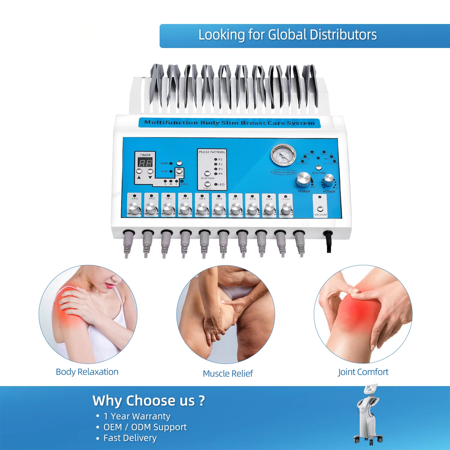 Multifunction Breast Enhancement Machine , Professional Microcurrent Machine