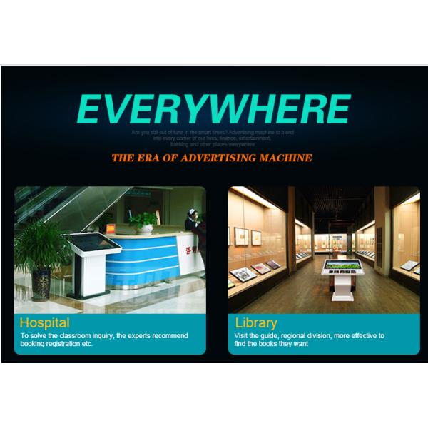 High Brightness 43'' Interactive Touch Table , Kiosk Multi Touch Display Full HD Resolution