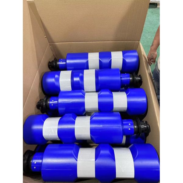 Chile Warning Spring Post 830mm Orange blue Flexible Traffic Bollard Reflective Road 1.7kgs Delineator Post for road construction diviner