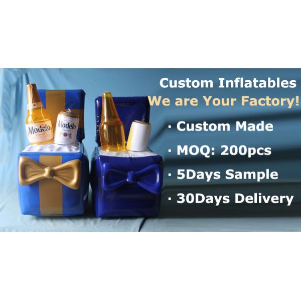 Custom Branded Giant Inflatable Beer Bottle with PVC Plastic Material and LED/Hanging System Add-ons