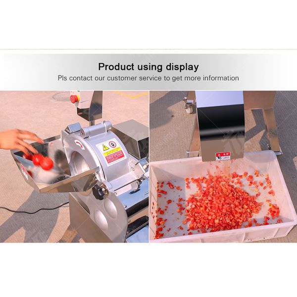 Silvery Intact Dicing Vegetable Dicer Machine Banana cutting Adjust Valves