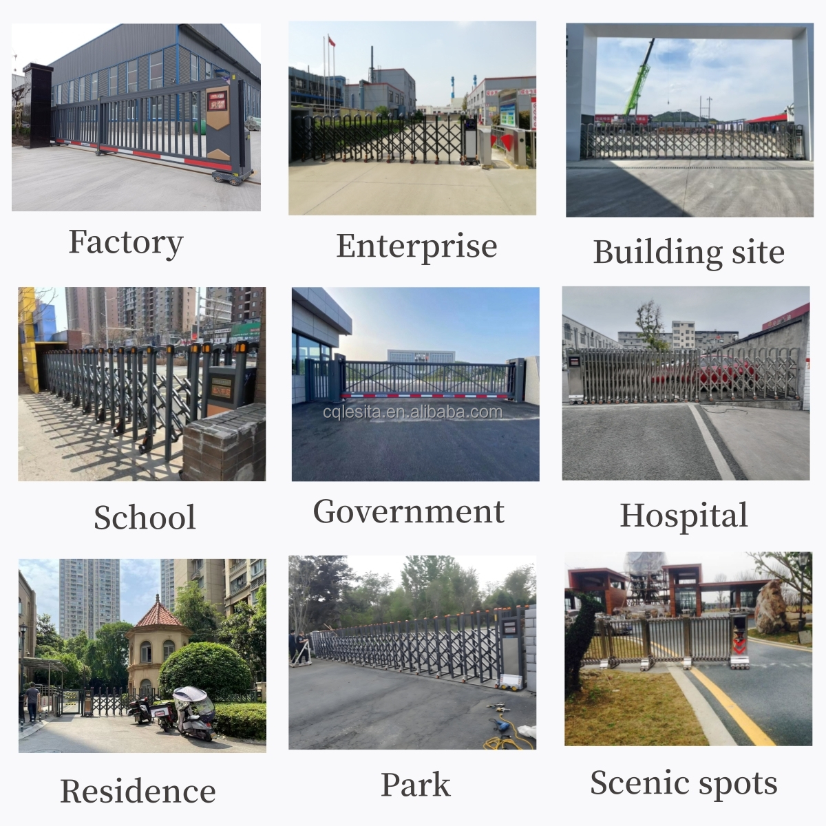 Aluminum Alloy Automatic Sliding Gate with Remote Control-Eco Friendly Durable Industrial Fencing for Hotel & Courtyard Use