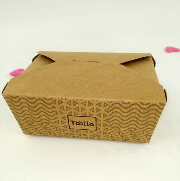 Disposable Paper Takeaway Box Clamshell Pack Burger Packaging Box Restaurants