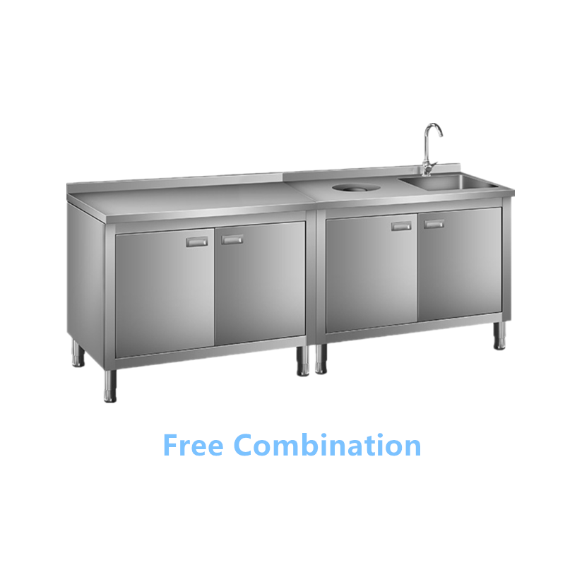 Custom Multi-functional Stainless Steel Kitchen Workstation with Adjustable Height Legs and Heavy-Duty Capacity