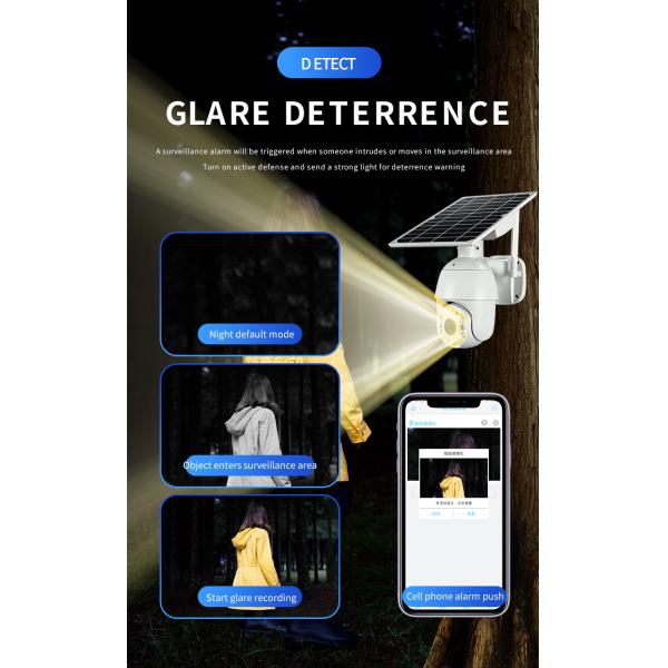 Glomarket Tuya Solar Panel PTZ Camera 1080P Cctv Smart Wifi Camera Security Waterproof Battery Wireless Camera