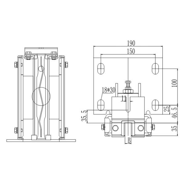 10mm 2.5m/S Elevator Spare Parts Sliding Guide Shoe High Speed