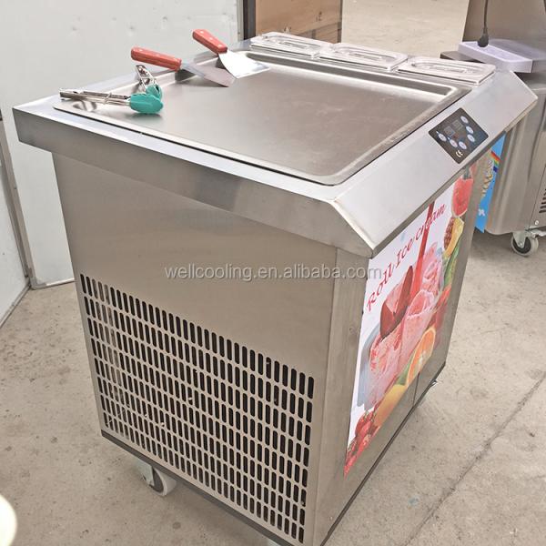 Commercial Type Square Pan Roll Yogurt Machine / Fried Ice Cream Roll Machine