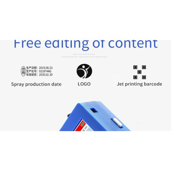 Plate Type TIJ Printer Intelligent Handheld Data Logo Inkjet Gun for Quick Drying Ink
