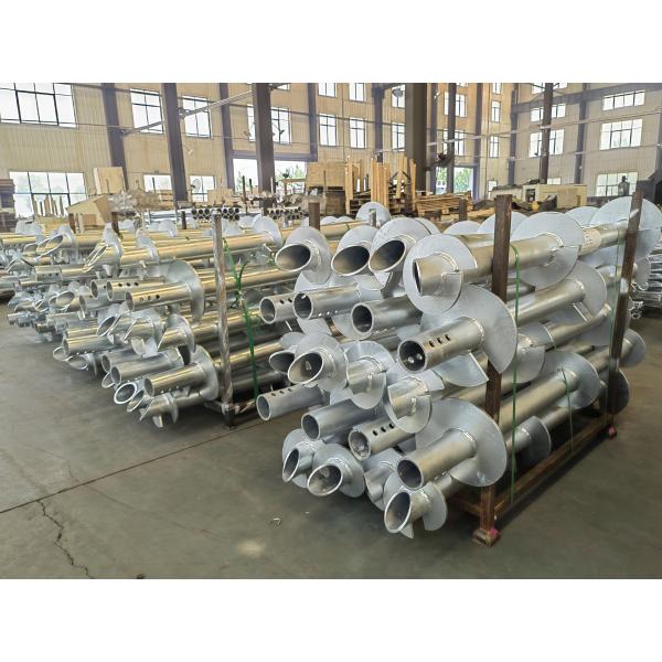 Deep Foundation Round Shaft Screw Piles For Steel Tower Structure