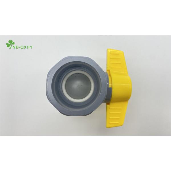 All Types Available Plastic Fixed Manual PVC Octagonal Ball Valve with Yellow Handle