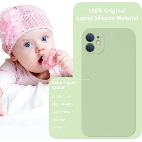 Compatible with iPhone 11 Case, Upgraded Liquid Silicone with [Square Edges] [Soft Anti-Scratch Microfiber Lining]