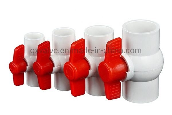 Plastic Material PVC Ball Valve with Socket Thread End