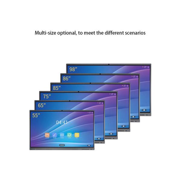 Whale Screens Android Based Virtual Smart Board 110 Inch Smart Interactive Lcd Display Whiteboard Flat Panel With Mobile Stand