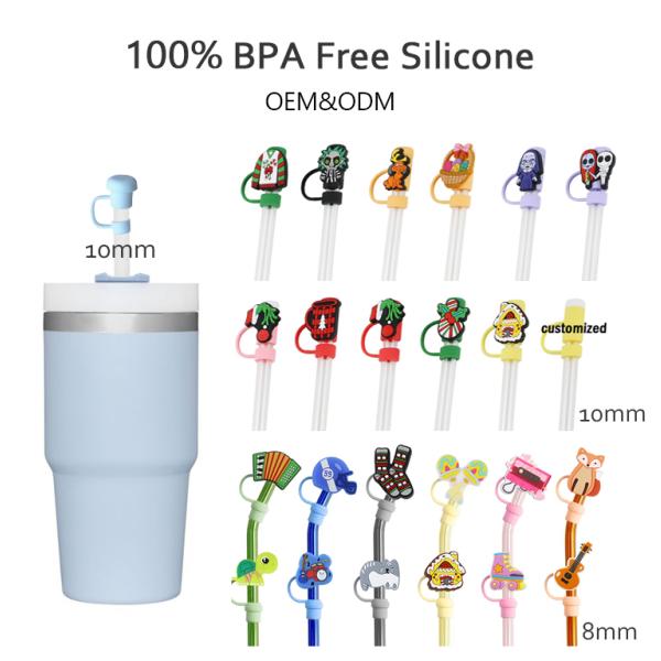 Cactus Straw Stoppers Protector Straw Toppers for Stanley 40 Oz Tumbler with Handle Dust-Proof Straw Caps for Water Bottle