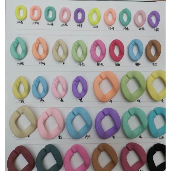 2021DIY plastic link ring Silver Gold plating plastic chain for shoes bag