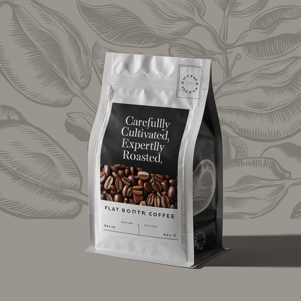 Custom Printed Matte Mylar Stand-Up Coffee Bean Packaging Pound Aluminum Foil Bag with Valve and Zipper for Plastic Products