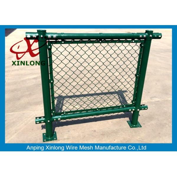 Decorative School Playground Galvanized Chain Link Wire Fence , Chain Wire Fencing
