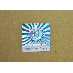 Hologram sticker with scratch layer printing for security use