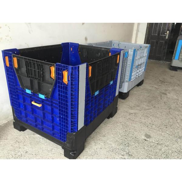 Plastic Storage Pallet Box with Handles 1.2T Dynamic Load 4T Static Load Capacity