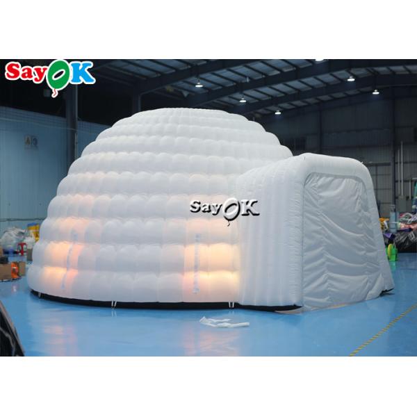 Inflatable Igloo Tent Pure White LED Inflatable Tent Lighting Round Dome For Disco Party Events