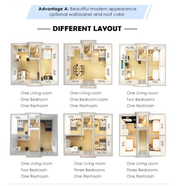 Rock Wall Panel Prefab Expandable Container House 20ft Super Easy Installation