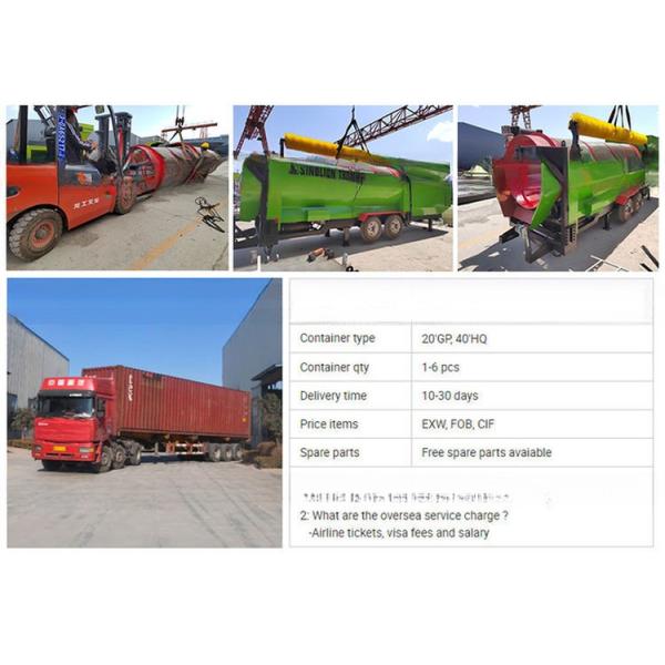 Mobile Trommel Drum Sieve Screen Separation Machine Conveyor Angle 25 Degrees 2200 KG