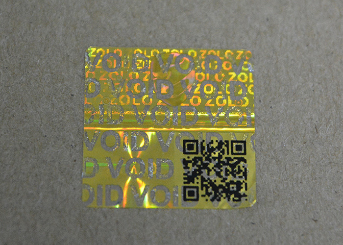 Custom design self adhesive pet Hologram sticker with QR code