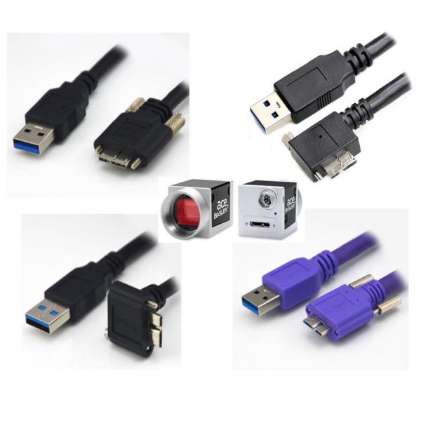 5M USB3 Vision Cable A/M To Micro B Left Angle With Locking Screws Cable