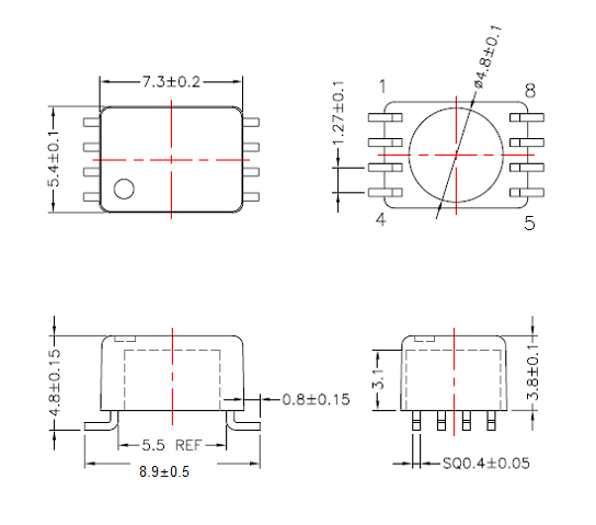 TGM-040P3RL 250kHz Surface Mount Isolation Module MAXIM MAX845 IC