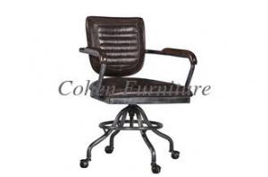 Quality Soft High Back Leather Executive Chair / Desk Chair , Leather Swivel Desk Chair for sale