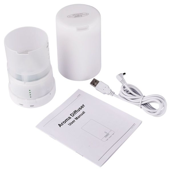 Portable Mini Small 70ml Muji Car Aroma Essential Oil Diffuser USB Auto Shut-Off Aromatherapy Diffuser with 3 Time Setting