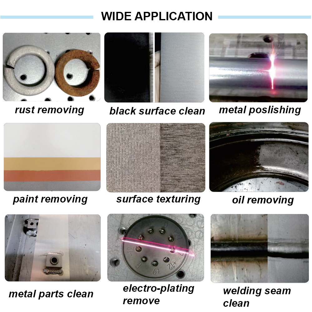 Backpack Pulse Fiber Laser Cleaning Machine Metal Degrease Rust Removal