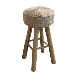 China Width 34cm Backless Wicker Counter Stools on sale