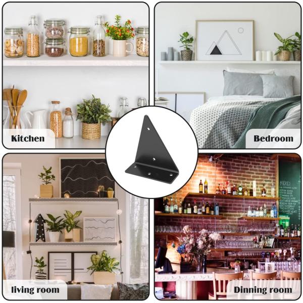 Supermarket Shelf Triangular Bracket with Customized Instruction and Anchor Screws