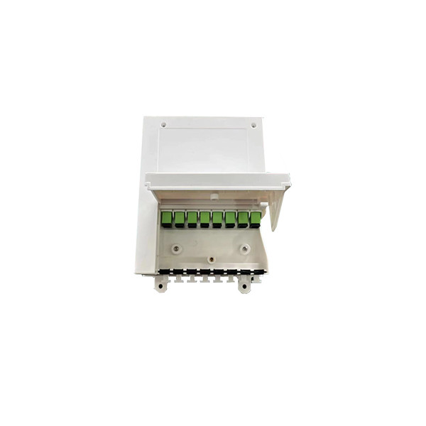 FTTH 8 core wall Fiber Optic Distribution Box optic terminal box PC+ABS IP65 with 8pcs adapter