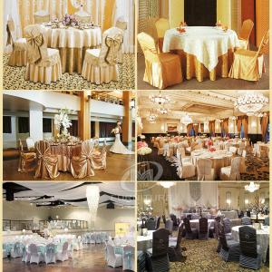 Quality Customized Polyester Chair Covers And Sashes Hotel Furniture Supplies for sale