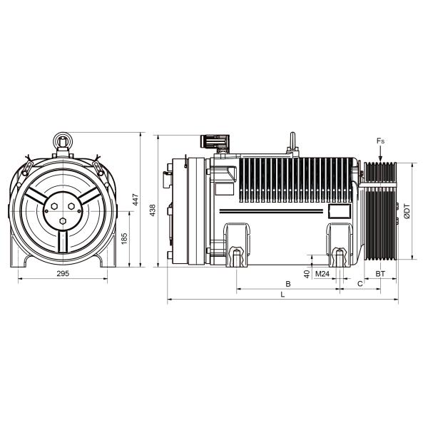 Gearless Synchronous Lift Elevator Machine With Safety Brake System