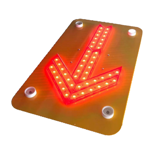 LED Arrow Board in use on road