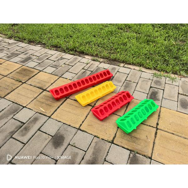 Standard Sized Chicken Food Trough Weather Resistant Poultry Rectangular Shape