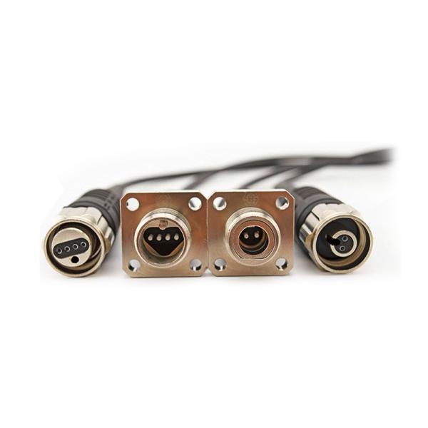 Plug And Socket To LC Custom Fiber Optic Cable Assemblies 4 Core Waterproof ODC Connector