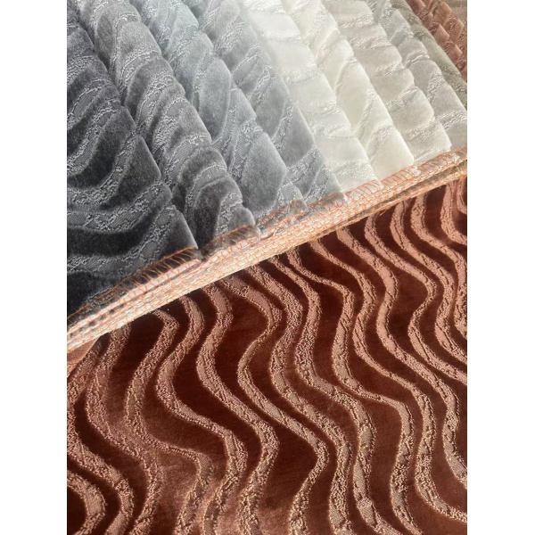 100%PL Jacquard Velvet Sofa Fabric 460gsm 142CM Width