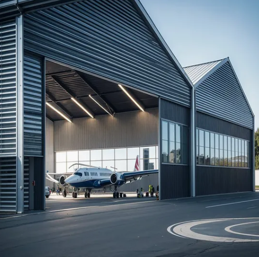 Pre Engineered ISO Certified Steel Structure Hangar For Commercial Aviation