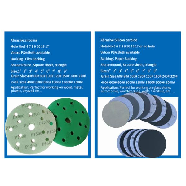 Customized Hook and Loop Paper Abrasive Sanding Discs for Surface Grinding in Purple