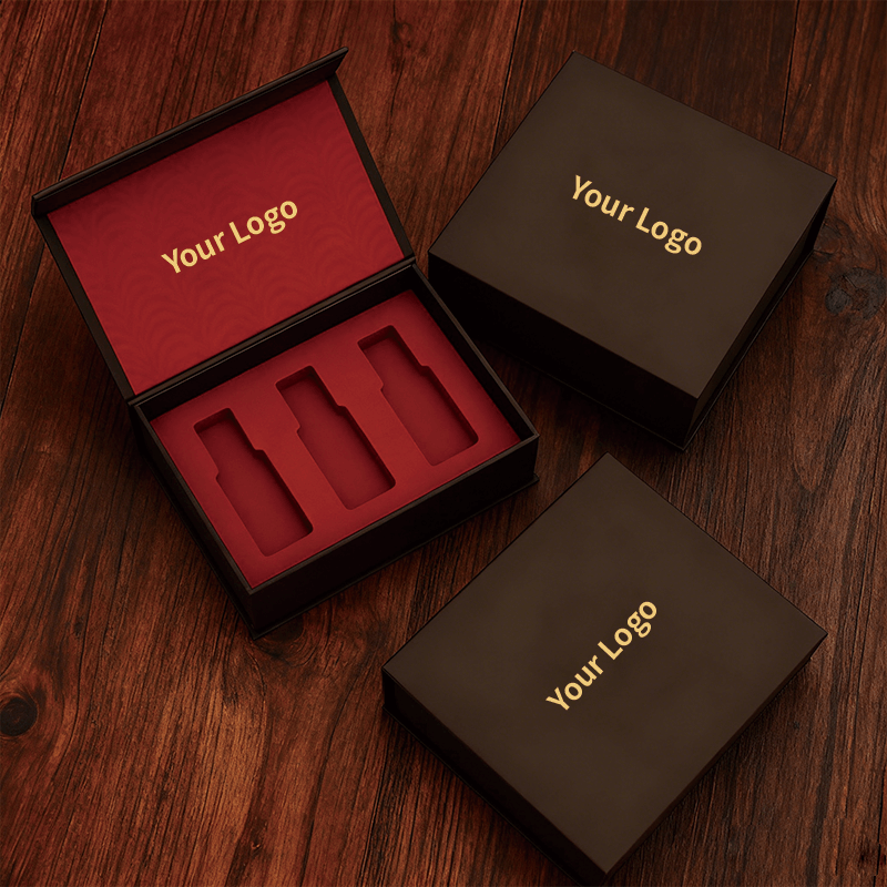 Custom Personalized Logo Paper Boxes Magnetic Gift Box With Foam Insert Luxury Rigid Cosmetic For Makeup Perfume