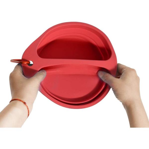 Double Collapsible Dog Bowl BPA Free Food Grade Silicone