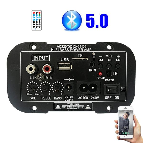 Digital Audio Amplifier Board with Bluetooth Connectivity for Car Motorcycle and Home Audio