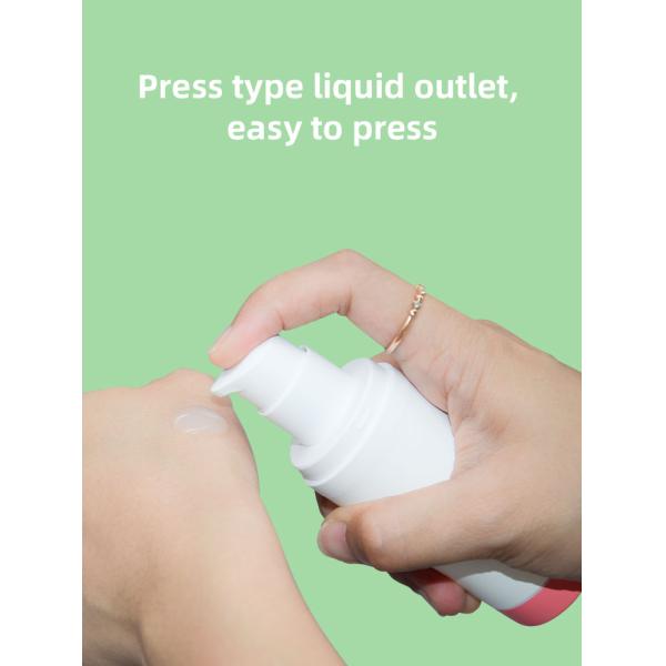 White Pp Refillable System Airless Pump Bottles Round Shape 30ml 50ml 100ml