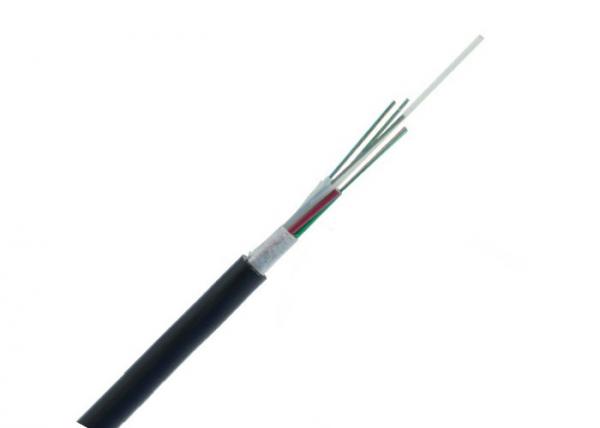 2 - 144 Fiber Optic Outdoor Cable Black Sheath Strength Member Fiber Optic Cable